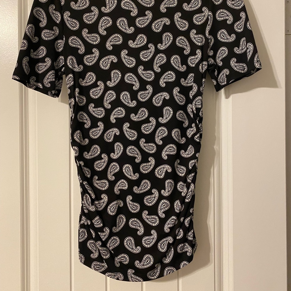 Michael Kors paisley turtleneck shirt.
